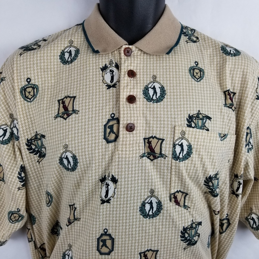 Winner Mate Graphic Golf Polo Shirt 4 Button